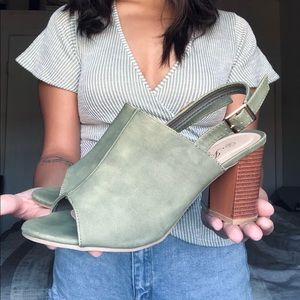 Tyra sage suede heels